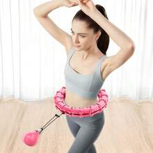 1pc Intelligent Detachable Abdominal Hoop, 24 Segments With Detachable Weighted Ball , Fitness Equipment Suitable For Women And Beginners, Waist Trainer With Massage Function - Multicolor - View 5
