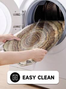 DAJIANG 1 件套漩涡图案地毯,几何线条羊毛地毯,适用于浴室、厨房、户外、室内、走廊、卧室、客厅,可机洗,易于清洁,防滑底背,适合卧室冬季装饰、情人节节日装饰、卧室节日装饰、浴室配件、房间装饰套装 - 彩色 - 查看 10