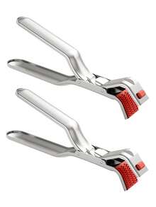 Pinzas resistentes al calor de varios ángulos, aptas para microondas, bandeja de pizza, tostadora, freidora de aire, horno y talla grande - Multicolor - Ver 9