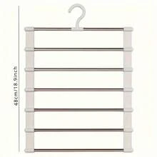 Efficient And Reliable Space-Saving Folding Pant Rack - Multi-Tier Stainless Steel Pant Hanger, Suitable For Jeans, Leggings And Casual Pants, With Stainless Steel Bars
