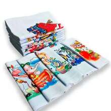 Pano De Prato Atacado Premium Estampado Kit Com 10 Peças - Multicolorido - Visão 4