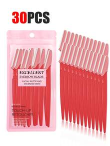 30件/套 精致包装 男女通用面部剃刀、眉毛修剪器和面部脱毛器，面部脱毛，男女通用面部剃刀，毛发修剪工具，带精密套筒，脱毛器，眉毛修剪器，方便旅行，1/3/6/12/24件装（多种颜色） - 粉紅黑棕色混色 - 查看 45