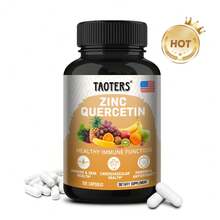 TAOTERS Quercetin Zinc  - With Black Elderberry, Bromelain, Vitamin C - Supports Skin, Cardiovascular And Immune Health,  For Men And Women - 120 Capsules - 1 Bottle(1 瓶) - 查看 1
