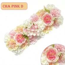 人造玫瑰花环拱门装饰，长款仿真玫瑰花束 - 人造花桌饰 - 人造花墙背景，适用于派对、新娘送礼会及其他活动花艺布置 - 彩色 - 查看 32