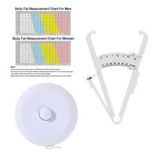 2026 New 3-Piece Skin Fold Caliper & Waist Tape Measure Body Fat Percentage Reference Chart, Men & Women Body Fat Measurement Kit, Convenient For Fitness Monitoring After Workout - Multicolor - View 19