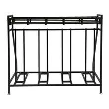 Fahrradständer mit 4 Parkplätzen, Boden Fahrradhalter mit Haken, Fahrradständer - Schwarz - Übersicht 5