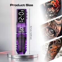 DQFART Wireless Tattoo Gun Kit, All-In-One Tattoo Machine Kit, Equipped With A 1600mAh Power Supply, Digital Display, Tattoo Pen Kit, Complete Tattoo Kit Suitable For Beginners, Including Tattoo Needles, Tattoo Ink, Tattoo Stencils And A Variety Of Tattoo Supplies.