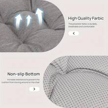 Set Of 4-Themed Foam Cushions Chairs, Suitable Both Indoor And Outdoor Use, Dining, Kitchen, Office, And Patio Seating - Light Grey - View 8