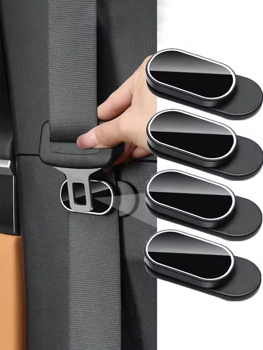 2/4 piezas Clips de fijación del cinturón de del automóvil, Soporte del cinturón de del automóvil, Estabilizador del cinturón de , Sujetador ajustable, Tope del cinturón de universal - A - Ver 1