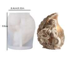 1个3D美人鱼贝壳蜡烛硅胶模具 - 细节浮雕，易脱模，适用于蜡烛/石膏/婚礼/情人节DIY装饰礼品 - 白色 - 查看 7
