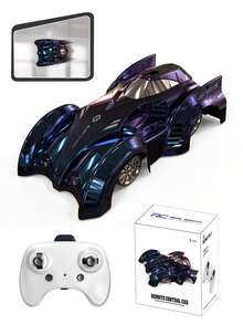 1pc Novelty Remote Control Wall Climbing Stunt Car, Dual Mode Adjustable - Smooth Surface Control & Wall Climbing Suction Mode, 360° Rotation Stunt Wall Climbing Car With Headlight, Zero Gravity Remote Control Wall Climbing Toy With Rechargeable Indoor Wall Playset, 2 Modes: 1. Smooth Surface Driving, 2. Suction Climbing - Multicolor - View 13