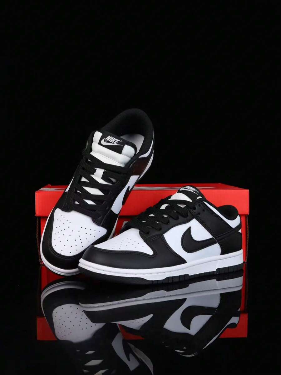 Nike Dunk Low Retro “黑色” 经典复古外观与现代耐穿低帮运动鞋完美融合，男女皆宜的黑白熊猫配色，附赠精美鞋盒 - 黑色 - 查看 1