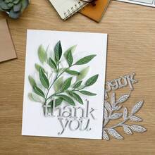 Creative Leaf Metal Cutting Dies, DIY Scrapbooking Album And Embossing Stencil, Greeting Card Making Tool, Card Paper Cutting Crafts ,Gift Card Making Template Die Cuts. - Silver - View 3