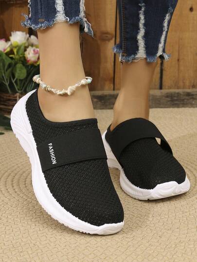 1双女士软底防滑时尚优雅闭趾拖鞋，网面简约百搭室内家居拖鞋，适合日常穿着