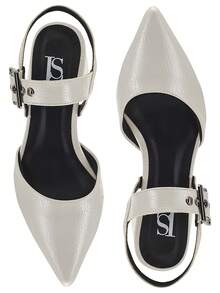 Women's Pointed Toe Pumps Comfortable Block Heel With Buckle Dress Shoes 18400 - 離開 - 查看 7