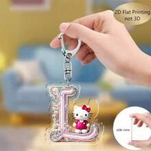 26pcs Fashionable Cartoon Cat Acrylic English Alphabet Pendant, Suitable For Bag Charm, Keychain, Holiday Gifts, Birthday Gifts, Reward Points Redemption Gifts, Business Gifts, Promotional Gifts, Conference Gifts, Welfare Gifts, Festival Gifts, Awards Commemoration, Public Relations Gifts, Etc. - Multicolor - View 14