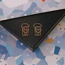 40pcs Coffee Cup Shape Paper Clips With Clear Box, Rose Gold And Yellow Gold, Funny Cute Paperclips Bookmarks Planner Clips For Fun Office Supplies Schoolsss Gifts Wedding Decoration - 40 chiếc cốc cà phê - Xem 4