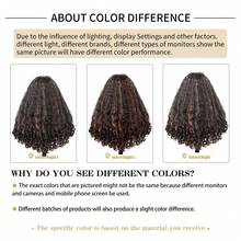 DZfirst Tóc giả mềm mại, xoăn nhẹ, dài 22-30 inch, kiểu tóc Afro Puff kèm băng đô, tóc tết ombre nâu, đuôi tóc xoăn co giãn độc đáo, chất liệu tổng hợp. - Nhiều màu - Xem 11