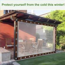 1pc Oversized Transparent Waterproof Sunshade Canopy For Outdoor Garden, Patio, Porch, Gazebo, Plants, Camping, Waterproof, Snow-Proof. Outdoor Garden Shed Tool Canopy, Outdoor Garden Accessory, Christmas Decor Outdoor Garden Canopy, Waterproof Tarpaulin