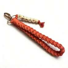 [Custom] 1pc Bohemian Style Personalized Keychain Bracelet, Bridesmaid Gift, Woven Bracelet Keychain, Bridesmaid Gift Box, Valentine's Day Gift