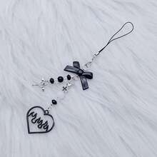 1-4PCS Cute Phone Charms Aesthetic Y2K Cell Phone Charms Strap Strawberry Butterfly Star PhoneCharm Y2K Accessories For Bag Keychain  Camera Pendants Decor - 4x蝴蝶心 - 查看 8