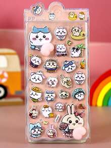 3D卡通泡泡贴纸，抽象风格，适用于头盔装饰、工艺书制作、汽车装饰、派对装饰、剪贴簿、笔记本电脑、行李箱、吉他、水瓶、手机壳和时尚装饰。（包装底色随机） - 彩色 - 查看 5