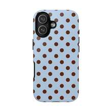 Mocha Polka Dot Blue Phone Case, Compatible With IPhone 17/16/15/14/13/12/11 Pro Max - Blue - View 4