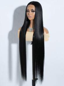 13*6*1 合成蕾丝前假发，38 英寸超长直发，自然黑渐变棕色蕾丝假发，适合角色扮演、耐热蕾丝前假发，女性日常派对佩戴 - 彩色 - 查看 7