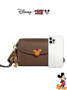 Bolso cuadrado pequeño de alta gama con estilo retro de Mickey Mouse para mujer - Bolso de nicho de lujo para ir al trabajo, de hombro y cruzado - Multicolor - Ver 7