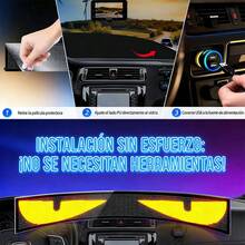Ojos de Parabrisas LED para Coche/Camión - Tiras Ojo de Diablo con Patrones Dinámicos, Control por App y Mando a Distancia, Resistente al Agua IP65, Alimentación USB, Instalación Fácil (2 Unidades) - 1664-9,2 * 37,4 cm-2 piezas - Ver 9