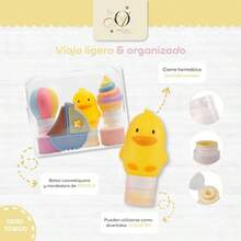 Botellas silicona de viaje Suaves Apachurrables Cero Fugas Juguetes libres BPA Set Limpieza Personal Uso Diario Aprobado TSA Kit contenedores 4 pzas + regalo cosmetiquera y mordedera Barquito - como en la foto - Ver 2