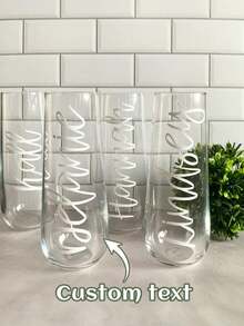 定制姓名贴纸 | 防水乙烯基贴纸，创意手写艺术字体，适合作为伴娘礼物、生日派对装饰 | 适用于车身、引擎盖、窗户、店面、滑板、头盔等 - 可定制团队名称、活动装饰、派对礼品、时尚字体、手写设计、不干胶标签、耐用贴纸、装饰贴纸、个性化标签，适用于派对组织者、婚礼策划师 - 彩色 - 查看 6