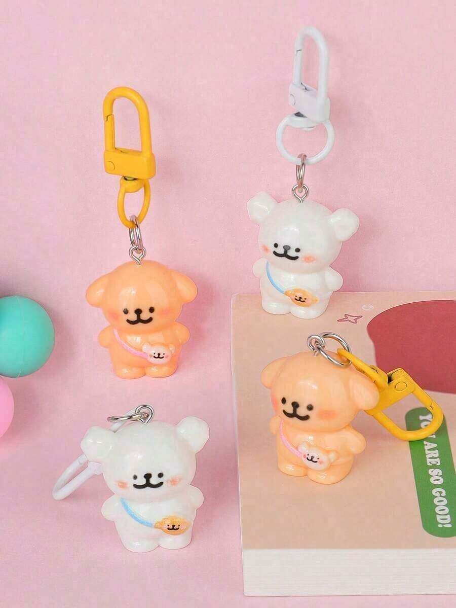 2pcs Premium Personalized Couple Keychain, Suitable, Mother's Day, New Year, Birthday, Back To School, Party Gifts - Multicolor - View 1