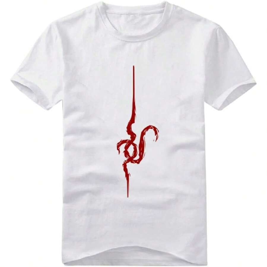 GK-O Anime Komaeda Nagito Cotton T Shirts Short Sleeves Cosplay Tee Tops - 白色 - 查看 1