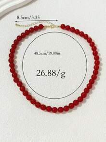 Emerald Green Chic Everyday Versatile Necklace Accessory, Suitable For Women - Emerald - View 3