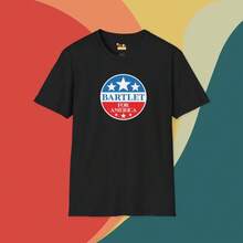 Camiseta gráfica retro Bartlet For America - Negro - Ver 7