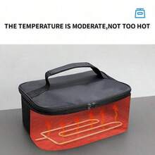 12V Portable Electric Heating Lunch Box Food Warmer Mini Oven, Electric Lunch Box With Auto Temp Control, Large 9" Heating Capacity For Car Truck Camping Work, Includes Carrying Case & 48" Cord - US A Type Plug(110-127V) - View 7