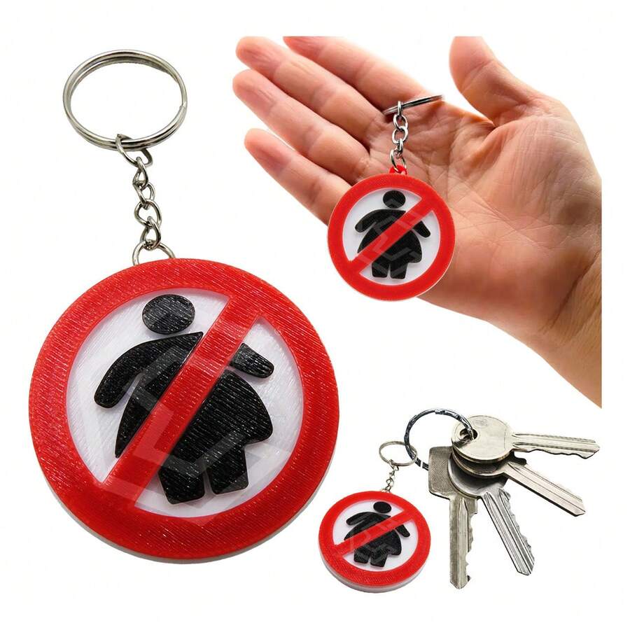 TendenciaLlavero Colgante No Subo Gordas Prohibido Broma Impresión 3dCalidad premium - Llavero no gordas - Ver 1