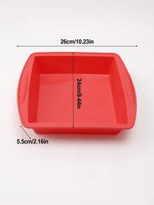 1pc Silicone Square Cake Mold, Easy Release High Heat Resistant Baking Tool, Microwave & Oven , Non-Stick Leakproof Baking Mold, Baby Food Steamer Cake Mold, 10 Inch Mousse Cake Mold - Multicolor - View 9