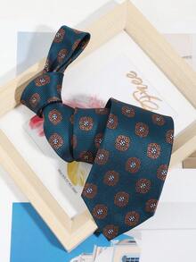 1pc Fashionable Casual Men's Floral Pattern Necktie, Comfortable & Versatile For Daily, Commuting, Party, Banquet Matching - A - View 9