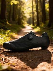 Giày khóa xe đạp chuyên nghiệp, giày khóa xe đạp leo núi đế cứng dành cho nam giới - màu đen - Xem 4