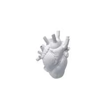Gothic Decor Resin Flower Vase Resin Anatomical Heart Vase Human Heart Shaped Vase Statue Decor,For Desktop Decorations Craft Home Decor Creative Gifts,White - White - 查看 1