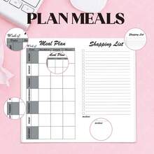 Travelers Notebook Inserts,Meal Plan Refills,Standard Regular TN Journal,30 Sheets,8.25\ X 4.25\,Travelers Notebook Refills For Journals,Dis,Planners - 補充餐計劃 - 查看 4