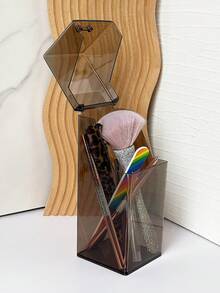 极简时尚美甲刷指甲笔收纳桶，化妆刷，眉笔，眼影刷，化妆工具收纳盒，亚克力透明展示盒 - 彩色 - 查看 4