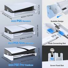 Universal Desktop Stand For P5/P5 Slim/P5 Pro Game Consoles, Horizontal Storage Holder For Disc And Digital Versions, Compatible With Entire Series, Stable Non-Electric Accessory - For P5 Horizontal Stand - View 5