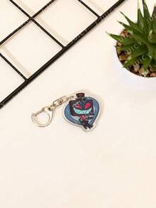 1pc Acrylic Cute Cartoon Heart-Shaped Anime Theme Keychain Pendant, Backpack Decoration/Bag Accessory/Schoolbag Accessory/Wallet Pendant, Gift For Friends - Multicolor - View 17