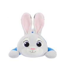 Miniso Zootopia Series Judy Lying Posture No.24 Plush Doll, Soft Short Plush Material, Zootopia Rabbit Shape, Blue-White Striped Outfit Decoration, Suitable For Home Ornament/Cushion/Daily Companion, Cute Large-Size Plush Doll(1 PC) - Multicolor - View 5