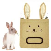 Rabbit Hanging Hay Bag, Rabbit Shaped Feed Bag For Guinea Pigs, Hamsters, Small Pet Supplies - Multicolor - View 1