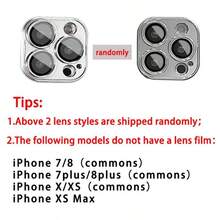 Mirror 1pc Luxury Transparent Amber Apple Design Glass Material Phone Case, Elegant & High-End, Compatible With Apple - White - View 6