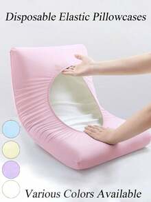 Soft Disposable Travel Pillow Cover, Stain-Resistant Fabric, Washable, Suitable For Hotel, Business Travel, Outdoor Camping - Solid Color - Multicolor - View 18